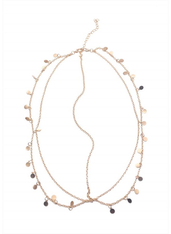 Missgrace HMetal Chain Jewelry Headband Head Hair Band Tassels Pearl - Image 5