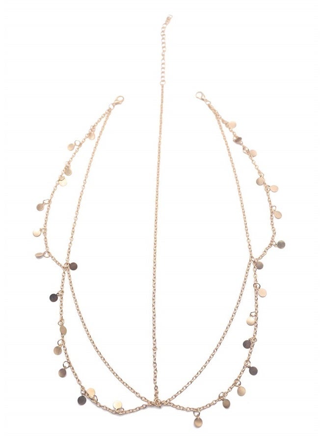 Missgrace HMetal Chain Jewelry Headband Head Hair Band Tassels Pearl - Image 4