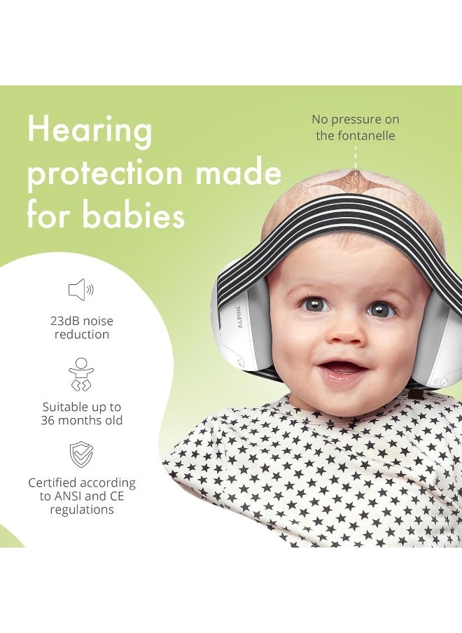 Alpine Muffy Baby Ear Defenders - Noise Cancelling Ear Muffs For Babies And Toddlers From 12 To 36 Months - Prevent Hearing Damage - Improve Sleep On The Move - Comfortable Fit  - Image 4