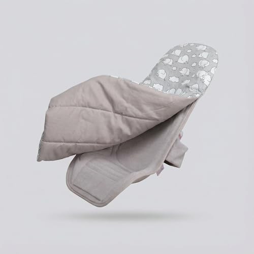 HOOPA 2-in-1 Infant Carrier for Newborn (0–4 Months) | Reclined Carrying & Breastfeeding Support | Strong Back Support | Indoor & Outdoor Use | Feeding Pillow | Nursing pad | Grey - Image 5