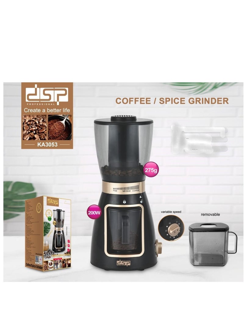 DSP Coffee/Spice Grinder 200W 275G Ka3053 Black - Image 1