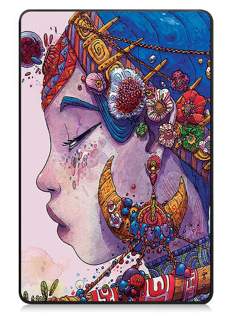 Theodor Protective Flip Case For Lenovo Tab M9 (2023) With Trifold Stand Auto Wake Sleep Shockproof Cover Jewel Lady - Image 1