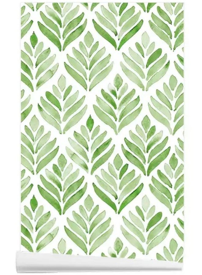 WY-BSO Drawer Shelf and Cabinet Liner, Peel and Stick Vinyl Film Decorative Shelf Liner for Bedroom Dresser Sticker (Green/White, 17.3 inch x 118 inch) - Image 1