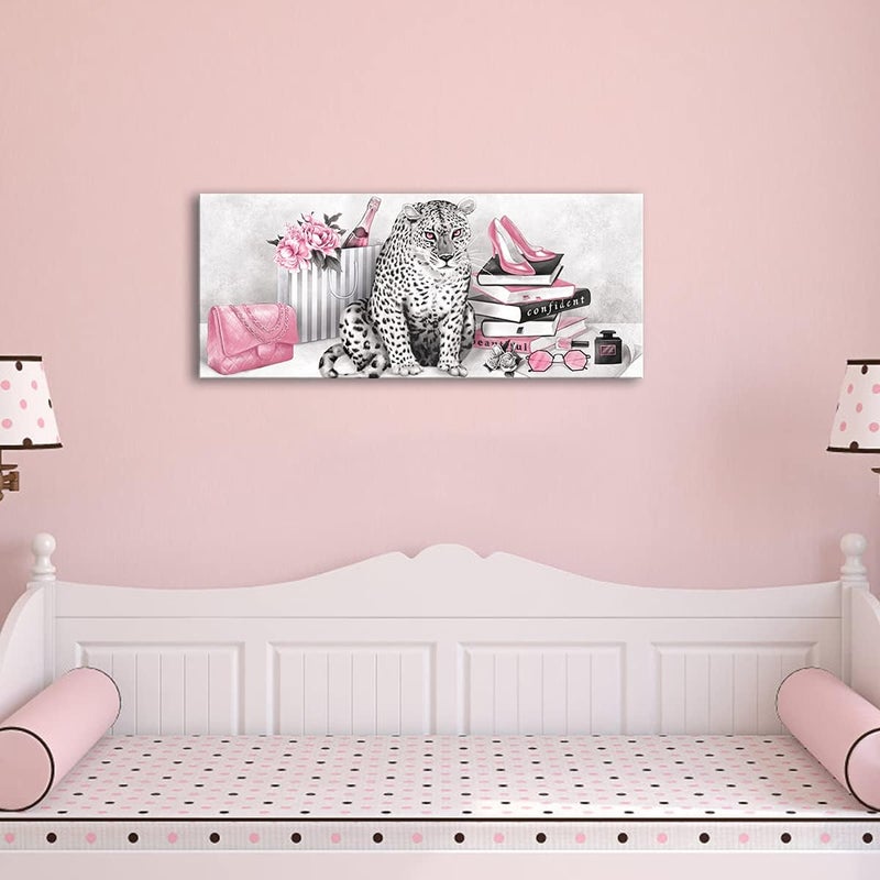 Kalormore Pink Leopard Canvas Wall Art - Image 4