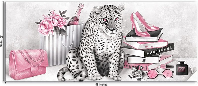 Kalormore Pink Leopard Canvas Wall Art - Image 2