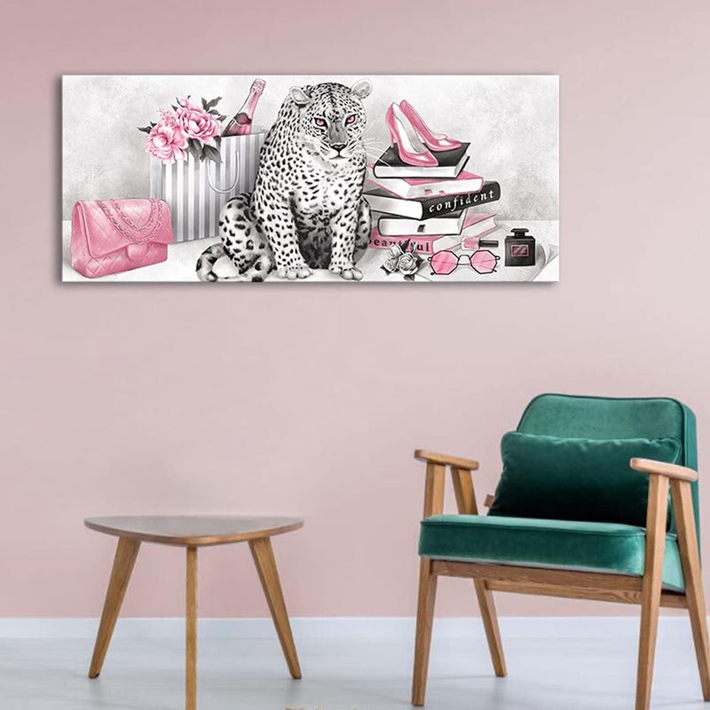 Kalormore Pink Leopard Canvas Wall Art - Image 5