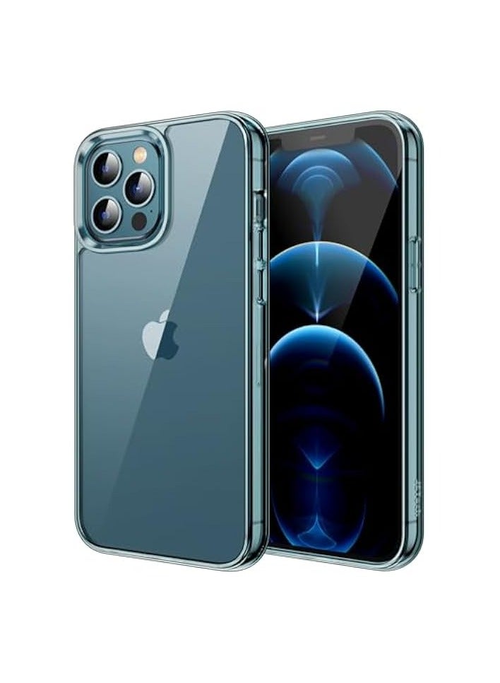 جي تيك جراب لهاتف iPhone 12 Pro Max مقاس 6.7 بوصة، غطاء ممتص للصدمات غير مصفر، وظهر شفاف مضاد للخدش (أزرق باسيفيك) - Image 1