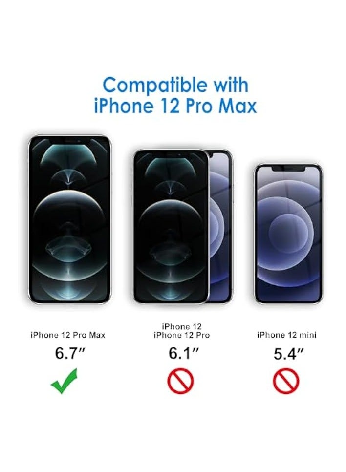 جي تيك جراب لهاتف iPhone 12 Pro Max مقاس 6.7 بوصة، غطاء ممتص للصدمات غير مصفر، وظهر شفاف مضاد للخدش (أزرق باسيفيك) - Image 2