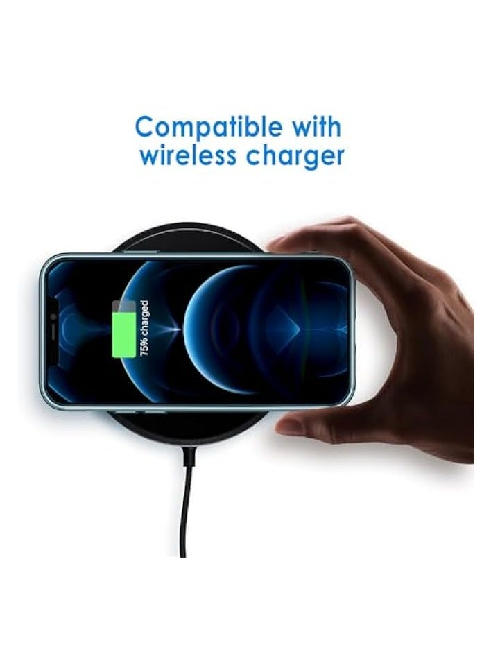 جي تيك جراب لهاتف iPhone 12 Pro Max مقاس 6.7 بوصة، غطاء ممتص للصدمات غير مصفر، وظهر شفاف مضاد للخدش (أزرق باسيفيك) - Image 4