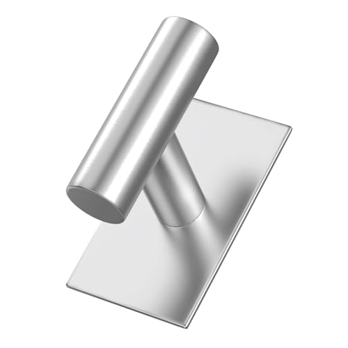 VAEHOLD Wall Towel Hooks, Heavy Duty Sticky Holder Waterproof Towel Hooks for Hanging Coat, Clothes, Closet Hook Wall Mount for Kitchen (Silver, 2 Pack) - Image 5