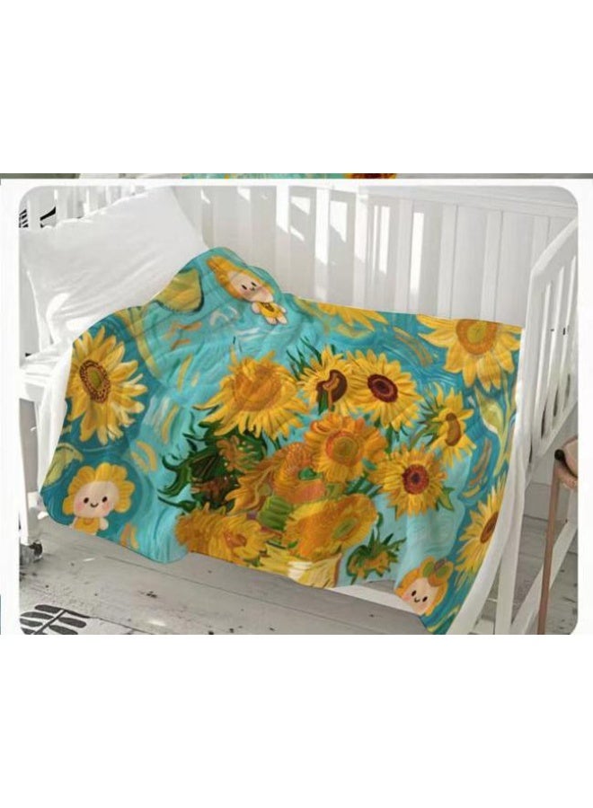 عام بطانية رقيقة من الفانيلا الكرتونية للأطفال والرضع (دافئة ومريحة، ومناسبة للنوم والألعاب) 70 سم * 100 سم - Image 2