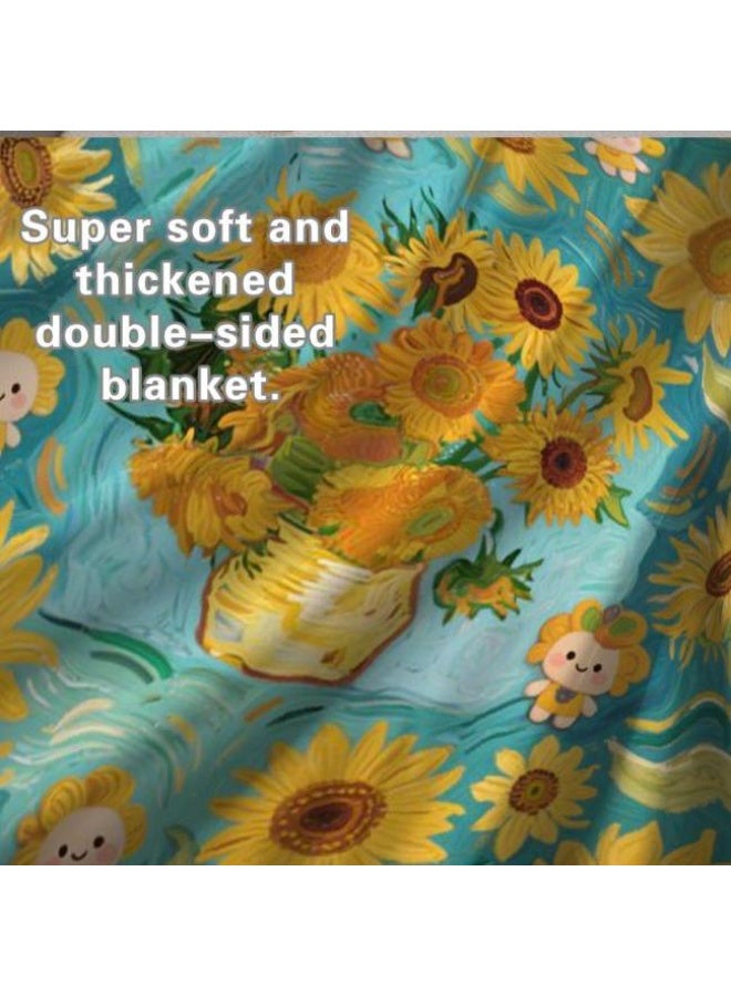 عام بطانية رقيقة من الفانيلا الكرتونية للأطفال والرضع (دافئة ومريحة، ومناسبة للنوم والألعاب) 70 سم * 100 سم - Image 1