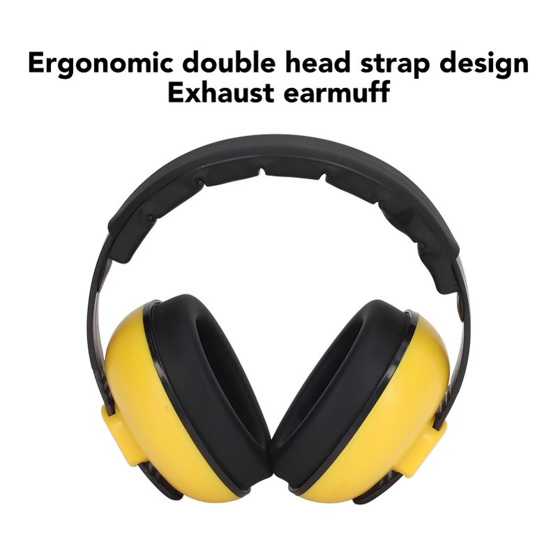 Earmuffs Noise Reduction Sound Blocking Hearing Protection Comfortable Wearing Ear Muffs NRR 31DB Yellow - Image 4