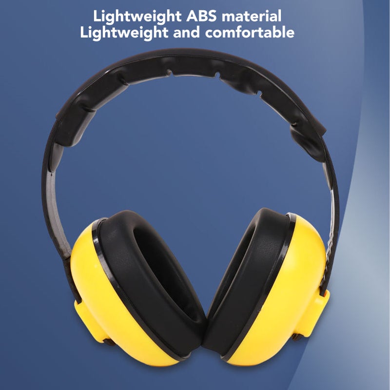Earmuffs Noise Reduction Sound Blocking Hearing Protection Comfortable Wearing Ear Muffs NRR 31DB Yellow - Image 3