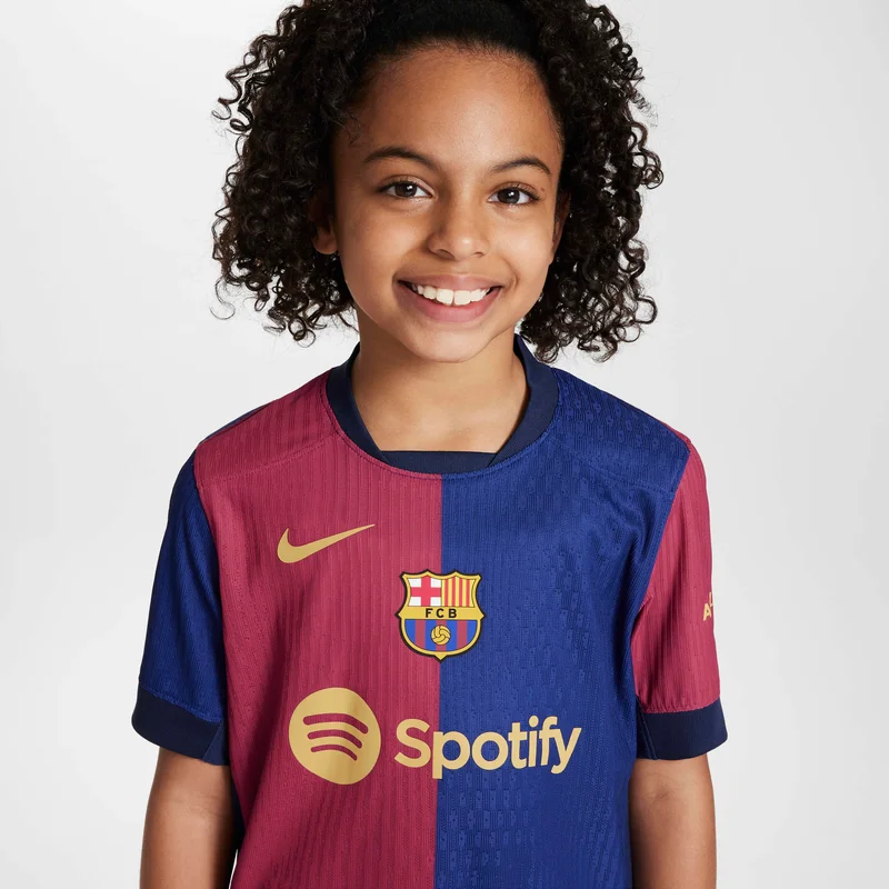 نايكي برشلونة 2024/25 ماتش الأساسي تيشيرت كرة القدم دراي-فت ADV الأصلي للأطفال الكبار