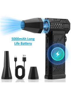 MOXOM Jet Dry Mini Blower, 130000 RPM Portable Mini Jet Blower, Super Jet Fan Adjustable Speeds and Rechargeable, Cordless Jet Blower Car Dryer with Large Battery, and Type-C Fast Charging  - Image 2