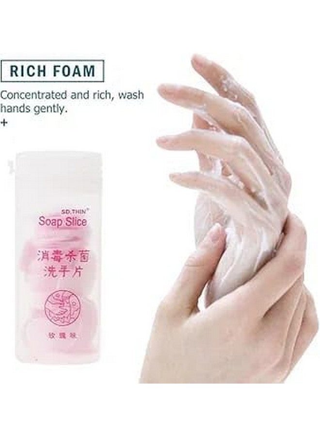 VAUGHN Portable Disposable Paper Soap Confetti Cleaning Washing Hand Bath Toiletry Paper Soap Sheets Petals Soap Flakes for Kitchen Toilet Outdoor Hiking, (2 BOX) (PINK BLUE 100 PCS) - Image 5