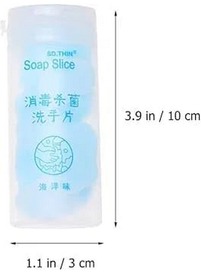 VAUGHN Portable Disposable Paper Soap Confetti Cleaning Washing Hand Bath Toiletry Paper Soap Sheets Petals Soap Flakes for Kitchen Toilet Outdoor Hiking, (2 BOX) (PINK BLUE 100 PCS) - Image 2