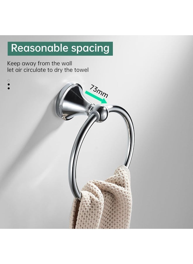 BRIMIX BRIMIX Bath Towel Rings Wall Mounted Hand Towel Holder Towel Hanger for Bathroom  - Image 4