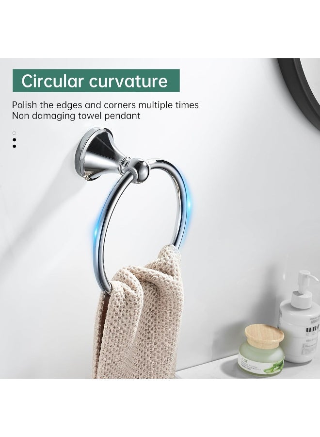 BRIMIX BRIMIX Bath Towel Rings Wall Mounted Hand Towel Holder Towel Hanger for Bathroom  - Image 3