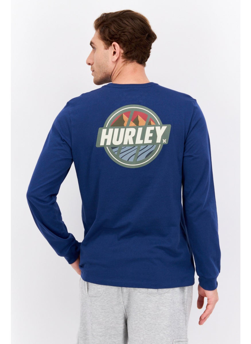 Hurley - Men Sportswear Fit Brand Logo Training T-Shirt, Navy Combo - Image 1