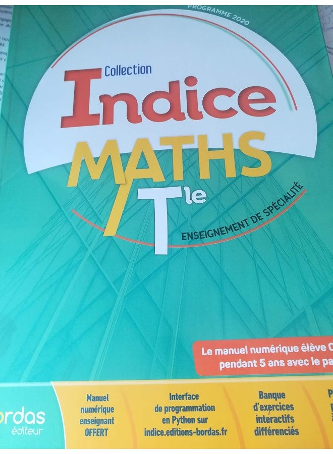 Indice Mathématiques spécialité Tle voie générale
