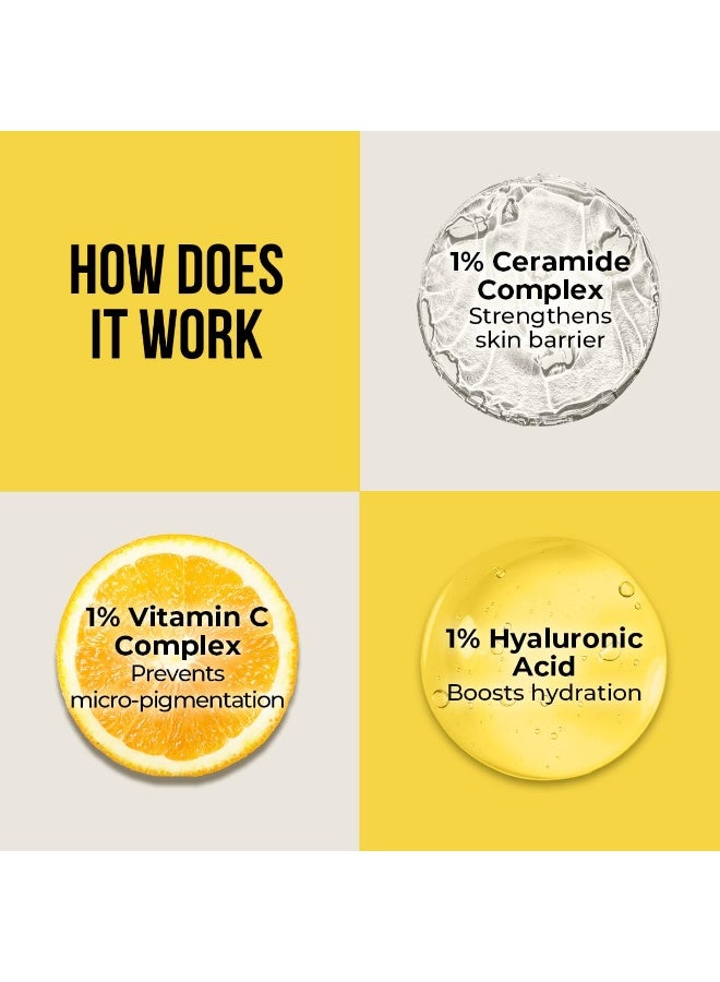 Dr. Sheth's Ceramide & Vitamin C Long lasting Sunscreen SPF 50+ PA++++ 6 hrs Advanced UV & Tan Protection For All Skin Types | No White Cast| Non-Greasy & Quick-Absorbing | For Women & Men | 50g - Image 4