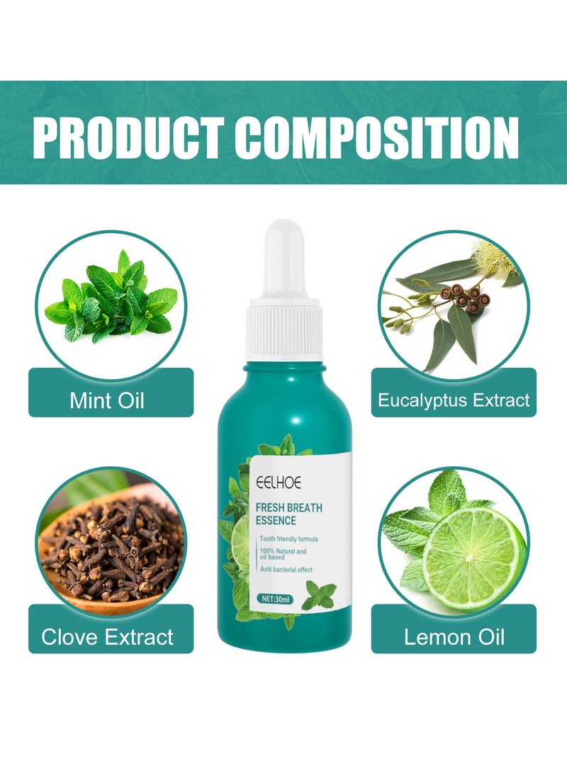 EELHOE Bad Breath Treatment for Adults – Dry and Bad Mouth Smell Removing Drops – Easy to Carry and Handy Fresh Breath Oil-serum, 30 ml - Image 4
