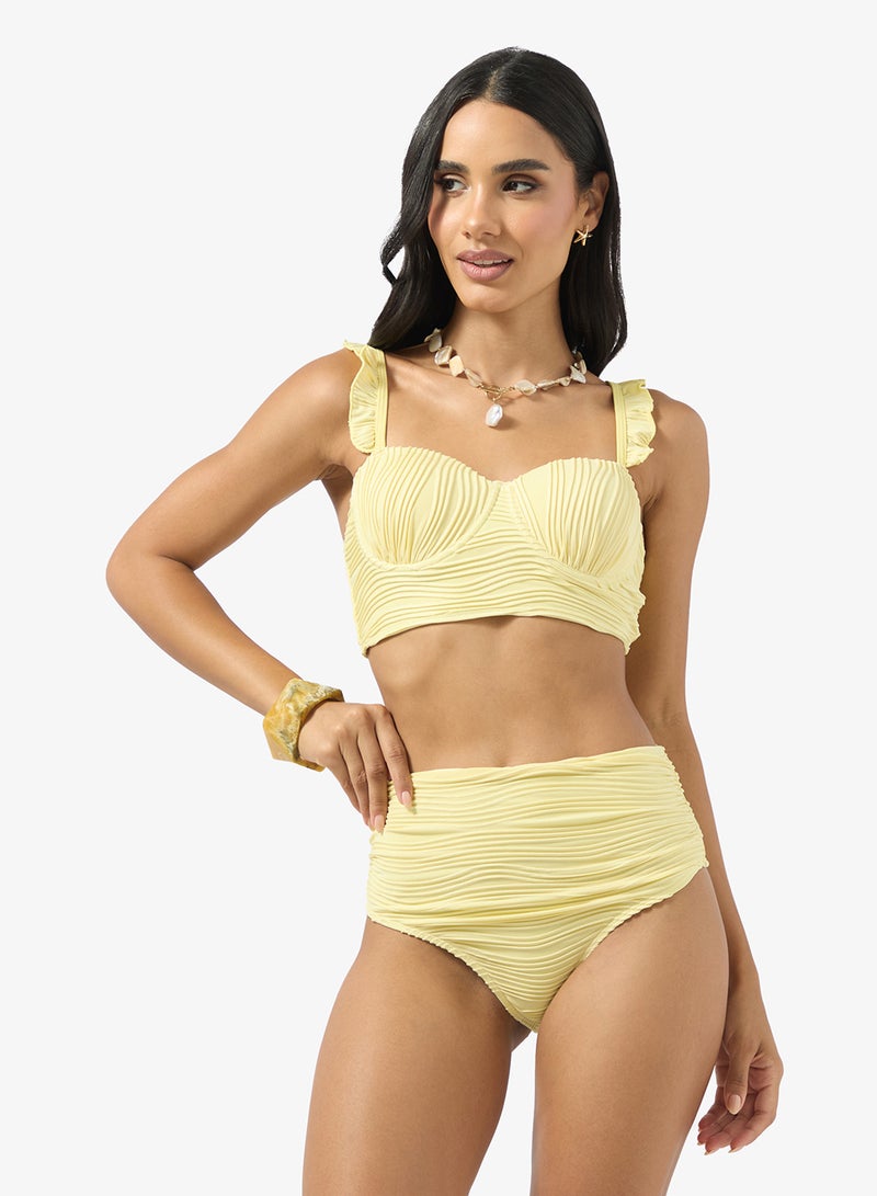 جينجر طقم بيكيني بتفاصيل كشكش - Image 1