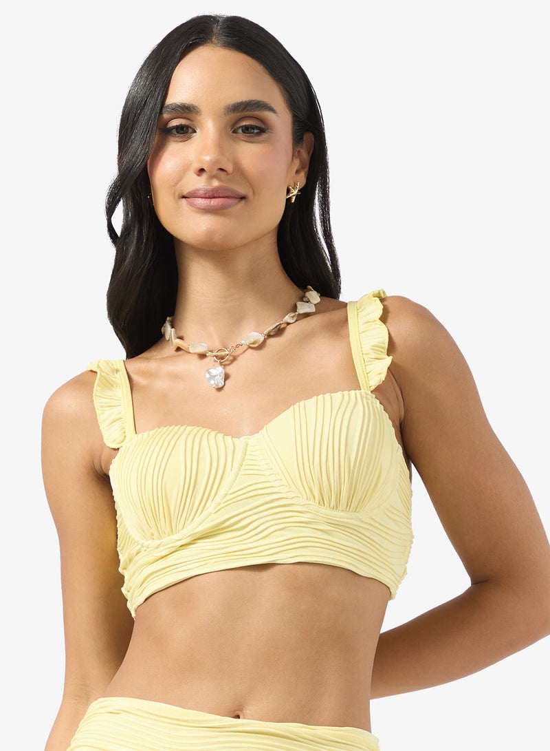 جينجر طقم بيكيني بتفاصيل كشكش - Image 3