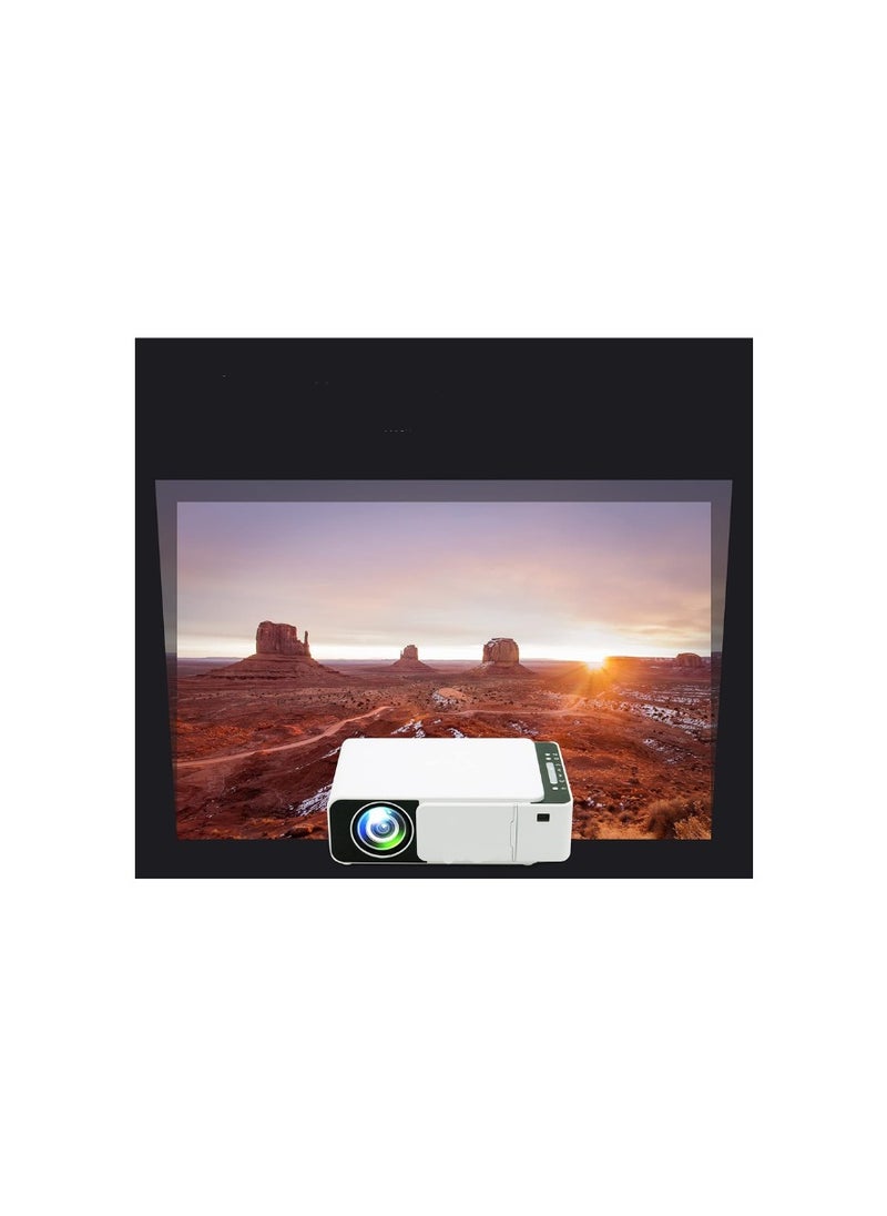 ماركة غير محددة - جهاز عرض LED بدقة 1080p كامل مع واي فاي ومشغل يوتيوب مدمج - بروجكتور محمول صغير مع منافذ HDMI، VGA، AV، USB ودعم Miracast - إضاءة 3200 لومن - Image 1