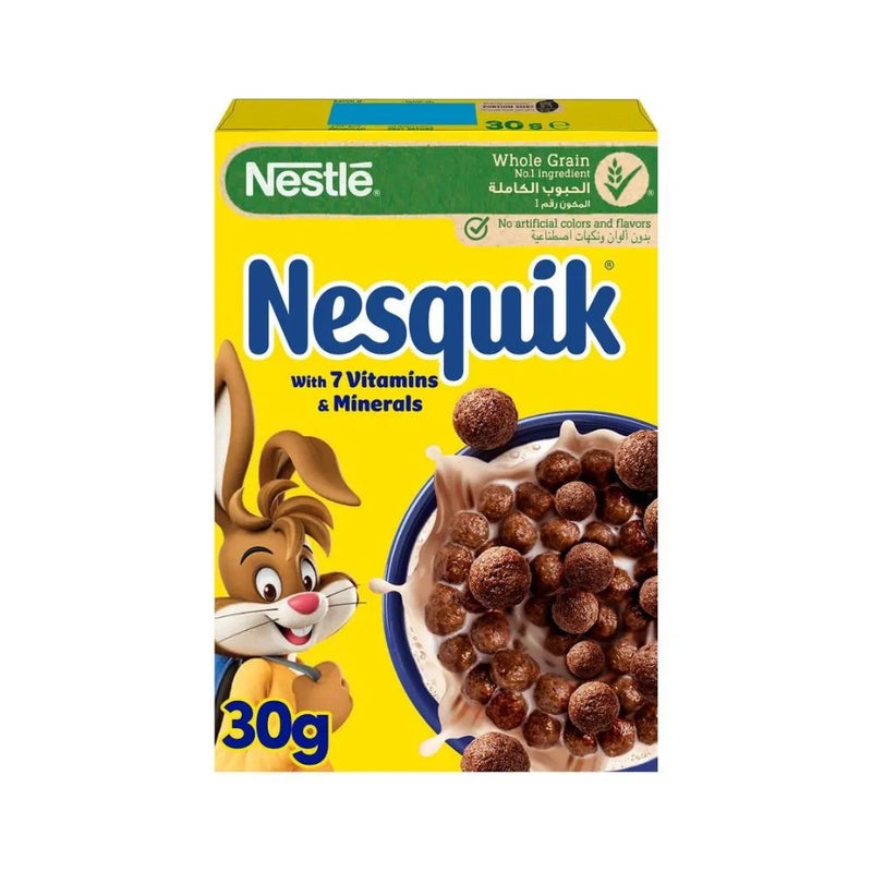 Nestle Nesquik Whole Grain Chocolate Flavor Cereal Ball With 7 Vitamins And Minerals- 30gms