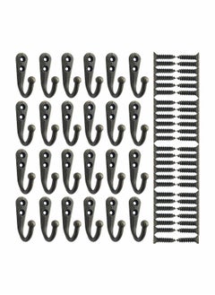 KASTWAVE Coat Hook Bronze Vintage Wall Mounted Hook with Screws, No Scratch, for Hanging Coffee Cups, Jewelry, Key, Hat, Kitchen Towel Little Hook, Farmhouse Retro 24 Pcs  - Image 1