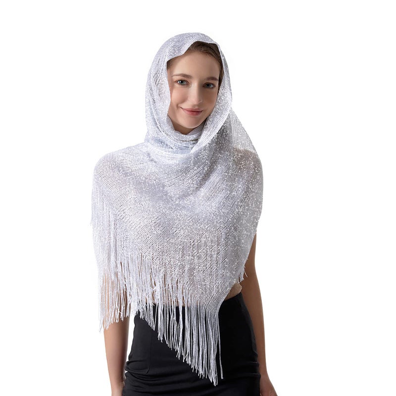 vimate شال زفاف أبيض للنساء من فيمات، شالات رسمية خفيفة الوزن للصيف ولفائف لف dresses المسائية (أبيض) - Image 3