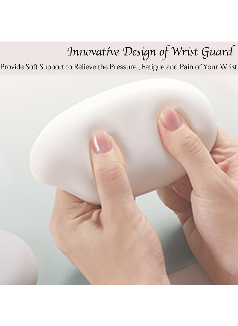 Excefore - Wrist Rest Set, Silicone Gel Keyboard and Mouse Wrist Pad Rest, Keyboard Wrist Rest Pad Cushion Support for Office, Gaming, Computer, Laptop and Mac, Pain Relief & Easy Typing - Image 1