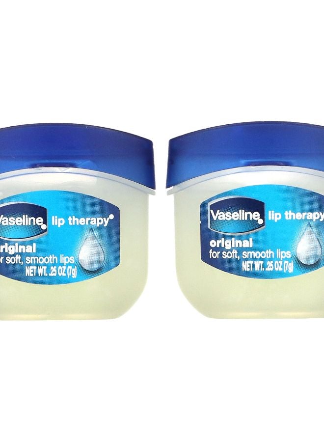 Vaseline بلسم الشفاه الأصلي 2 عبوة 0.25 أونصة (7 جرام) لكل منها