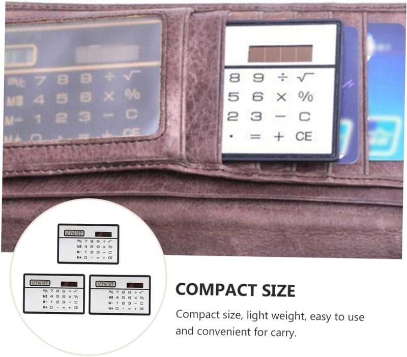 Solar Power Mini Calculator Ultra Thin Portable Design Handheld Digital Calculators for Students Office School Supplies Energy Saving - Image 4