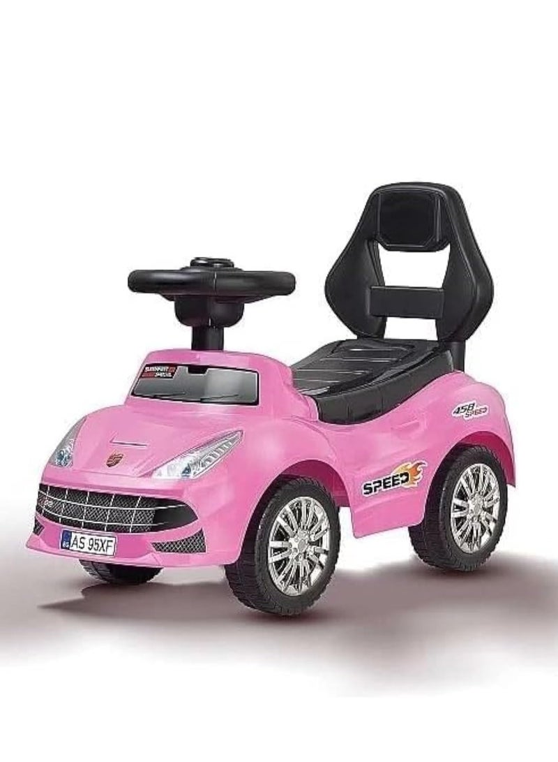 Manual Push Racing Kids Car - Sleek, sporty design with comfortable seat and steering wheel