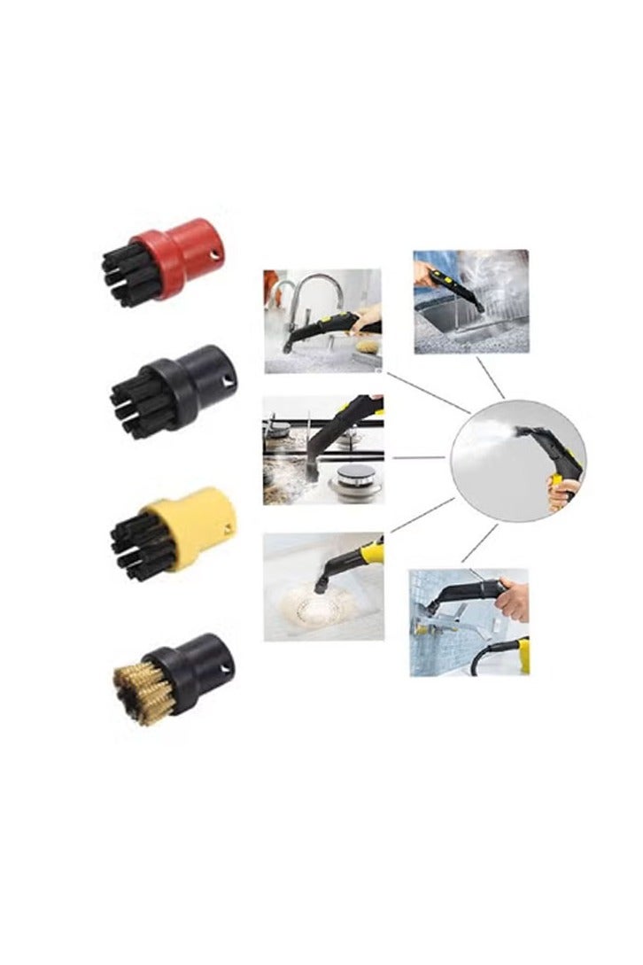 4 Pcs Steam Cleaner Round Brush Set, ABS+Nylon Long-Lasting, Replacement for SC1-SC7/CTK10, Random Color, Removes Dirt & Maintains Efficiency - Image 2