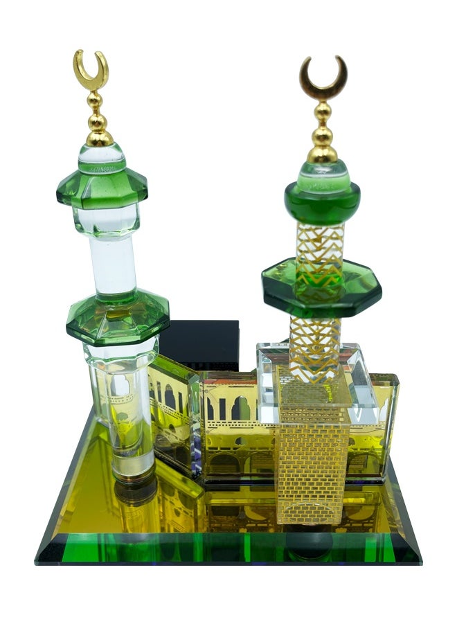 Generic - "Crystal-Embellished Saudi-Style Architectural Ornament: Sacred Kaaba & Prophet's Mosque Design - Islamic Pilgrimage Keepsake for Home Décor" - Image 1