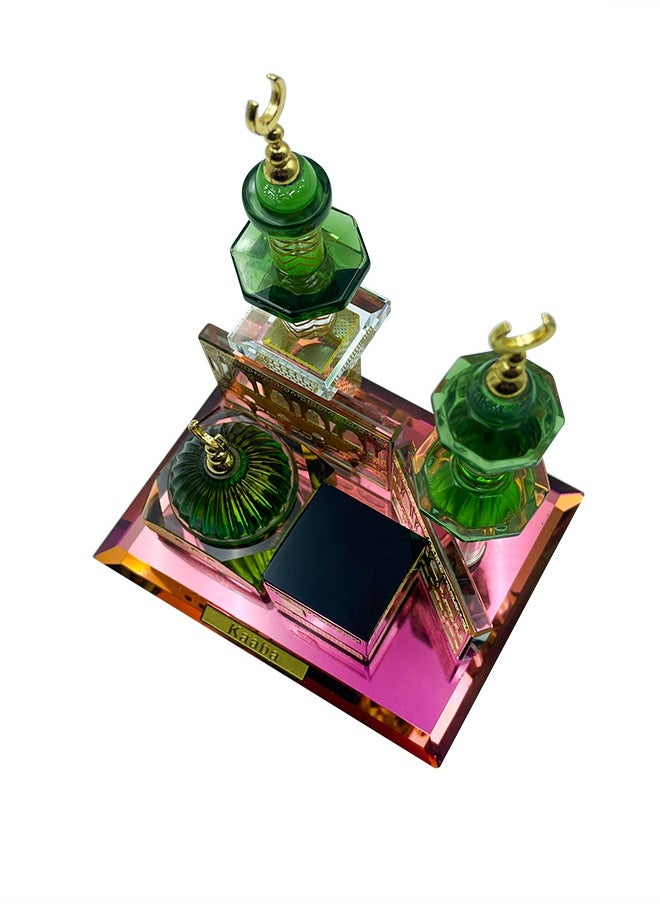 Generic - "Crystal-Embellished Saudi-Style Architectural Ornament: Sacred Kaaba & Prophet's Mosque Design - Islamic Pilgrimage Keepsake for Home Décor" - Image 1
