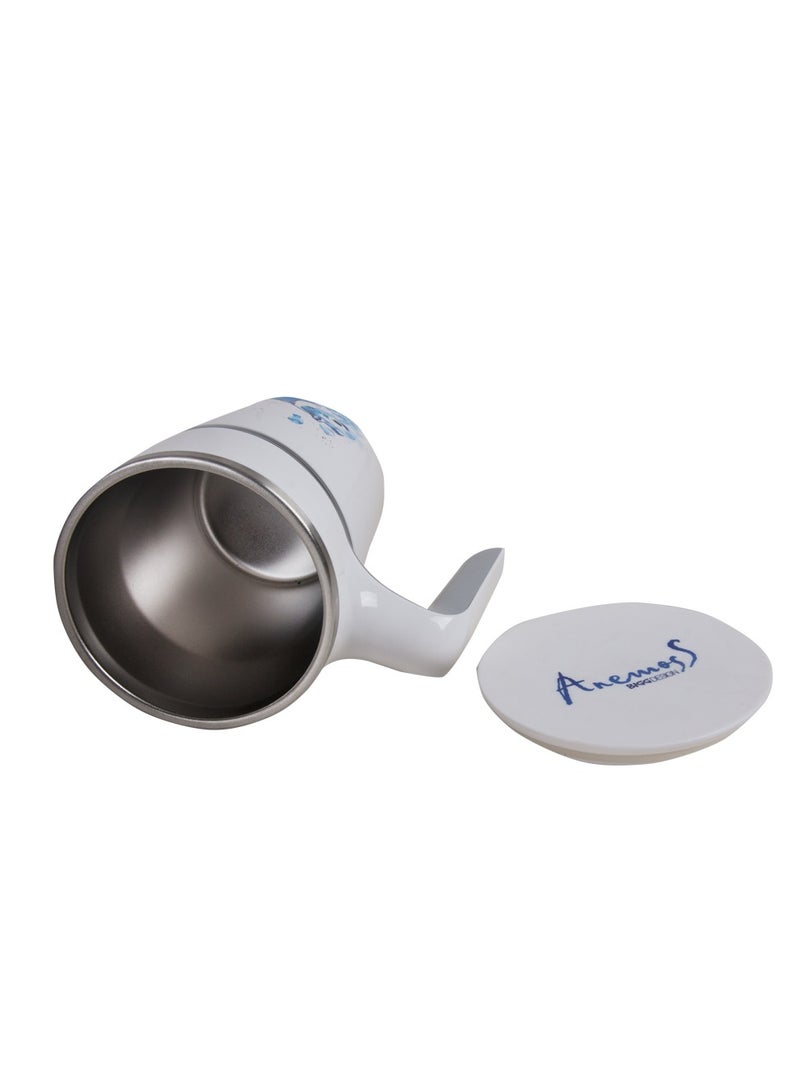 Anemoss Stainless Steel Coffee Mug 470 ml, Non-spillable Coffee Cup, Spill Proof Suction Bottom Teacup, BPA Free, Marine Theme, Insulated Travel Coffee Mug with Handle, 15 oz - Image 4