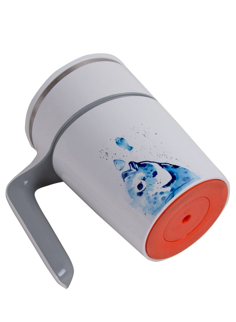 Anemoss Stainless Steel Coffee Mug 470 ml, Non-spillable Coffee Cup, Spill Proof Suction Bottom Teacup, BPA Free, Marine Theme, Insulated Travel Coffee Mug with Handle, 15 oz - Image 5