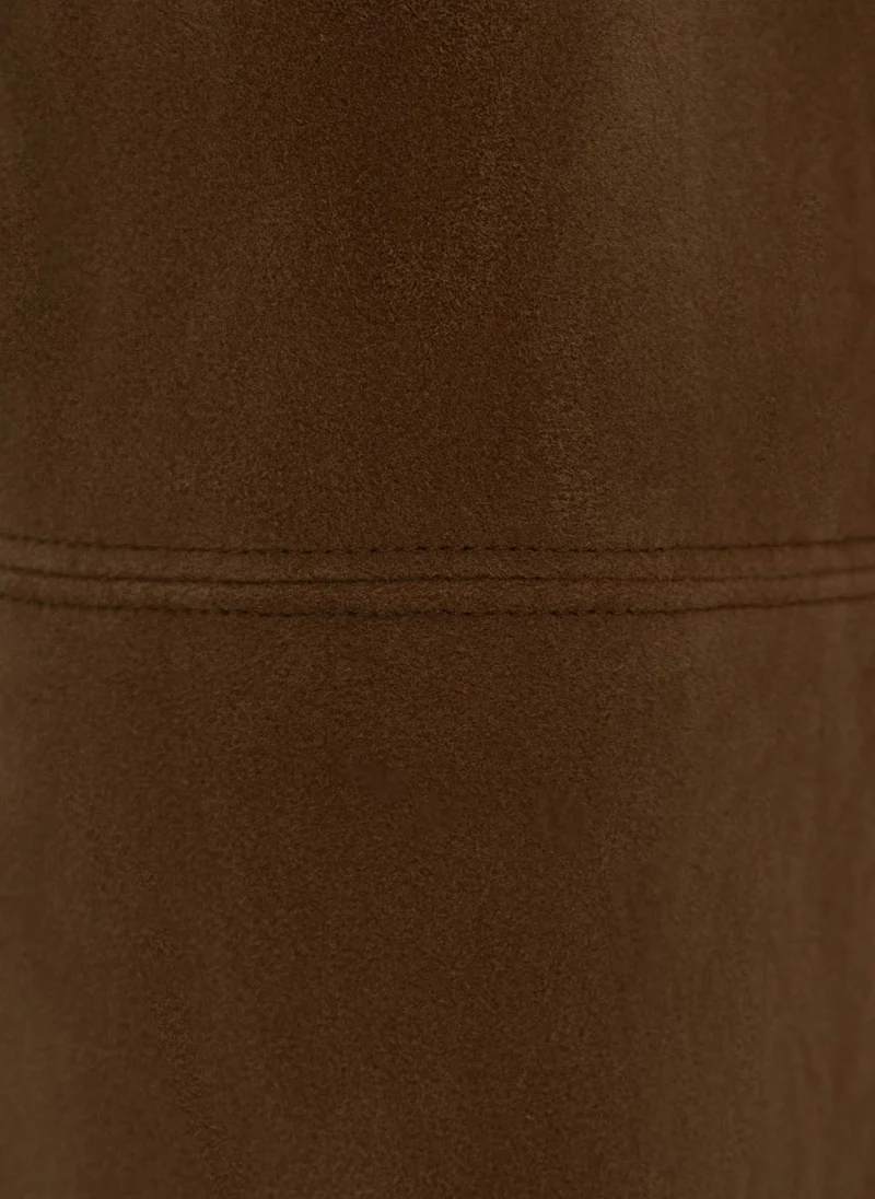 Lichi Eco-suede loose trousers