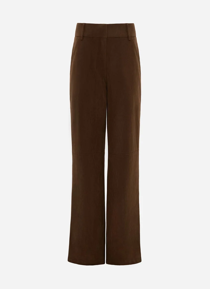 Lichi Eco-suede loose trousers