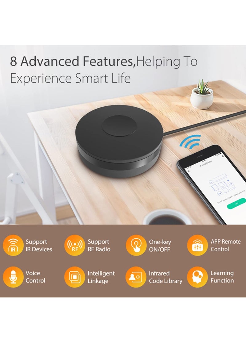SYOSI - Smart IR RF Remote Control,Universal WiFi Infrared for TV DVD AC & RF Appliances - Compatible with Alexa, Google Home - Image 1