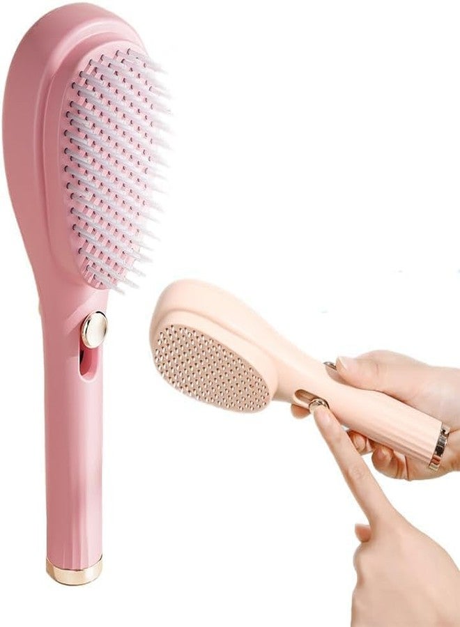 minitul Self-Cleaning New Hairbrush,2 in 1 Comb,Telescopic Self Cleaning Brush, One-Click Cleaning Comb,One Pull Clean Hairbrush,Self Clean Hair Brush (1PCS),multi color - Image 1