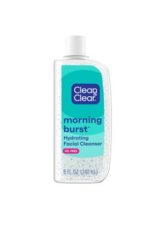 Clean & Clear Clean & Clear Morning Burst Oil-Free Hydrating Facial Cleanser with BHA, Cucumber & Aloe Extracts, Face Wash Gently Removes Oil & Pore Clogging Impurities, 8 fl. oz  - Image 1