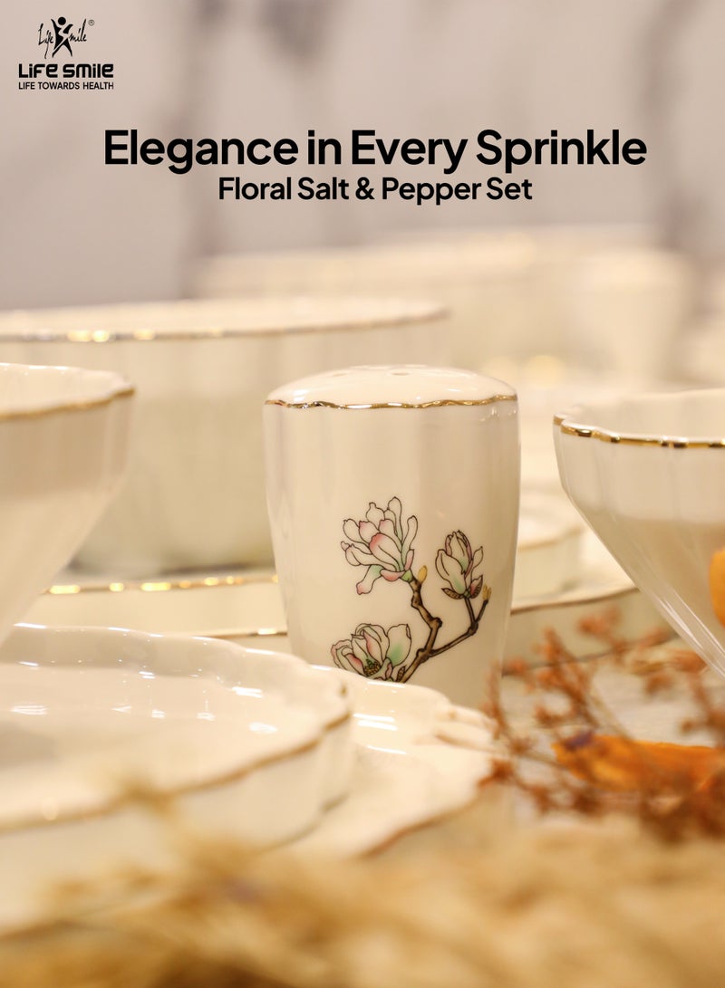 Life Smile طقم عشاء من البورسلين مكون من 29 قطعة – أدوات مائدة مقاومة للكسر | يتضمن 6 أطباق عشاء، 6 أطباق فواكه، 6 أطباق شوربة، 6 سلطانيات حلوى، 2 طبق بيضاوي، 1 وعاء سلطة وملح وفلفل شاكير - Image 5