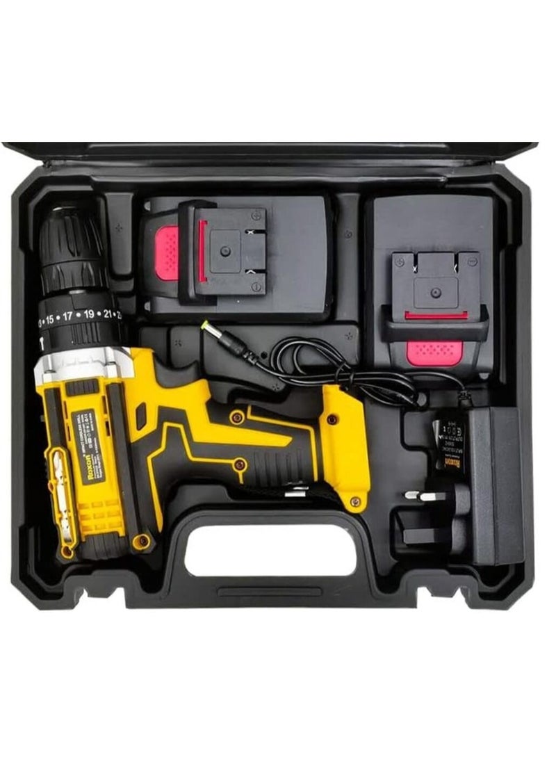 Roxon - ROXON (RX21VCD) 21V Cordless Impact Screwdriver Drill Machine With Tool Kits - Image 1